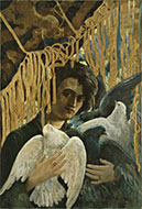 Giovanni Marchini - Donna con i piccioni